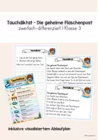 Vorschau - Arbeitsblätter - Tauchdiktat Klasse 3 - Rechtschreibung trainieren - Deckblatt