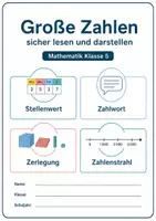 Vorschau - Arbeitsblätter - Große Zahlen Klasse 5 – Stellenwert & Zahlenstrahl - Seite 1