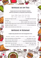 anteprima - Esercizi - Lessico Fondamentale Tedesco AL RISTORANTE Alltagsdeutsch DaF A1 - Pagina 1