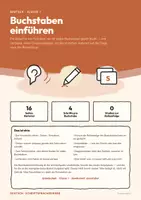 Vorschau - Unterrichtsreihen - Buchstaben einführen – Deutsch Klasse 1 - Seite 1