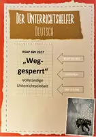 Vorschau - Arbeitsblätter - Grit Poppe: "Weggesperrt" - Komplette Unterrichtseinheit - RSAP 2027 - Deckblatt