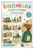 Vorschau - Bildkarten - Ranzenbilder für Erstklässler - Wo muss ich nach der Schule hin? - Deckblatt