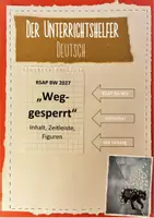 Vorschau - Arbeitsblätter - Grit Poppe - "Weggesperrt" - Inhalt, Zeitleiste, Figuren - Deckblatt