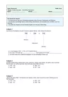 Vorschau - Arbeitsblätter - Mathematik: Grundrechenarten - Schriftliche Subtraktion (Empfehlung Gymnasium Klasse 5) - Deckblatt