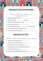 anteprima - Esercizi - Lessico Fondamentale Tedesco CAMERA DA LETTO Alltagsdeutsch DaF A1 - Pagina 1