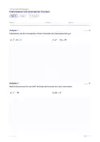 Vorschau - Test - Test - Faktorisieren mit binomischen Formeln - Test A und B in zwei Stufen - Seite 1