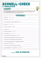 Vorschau - Arbeitsblätter - Schulstart Mathematik - Check (7. Schulstufe) - Deckblatt