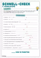 Vorschau - Arbeitsblätter - Schulstart Mathematik - Check (7. Schulstufe) - Seite 1