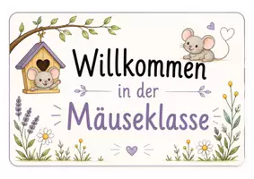 Vorschau - Anderer Materialtyp - Türschild: Willkommen in der Mäuseklasse - Seite 2