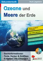 Vorschau - Arbeitsblätter - Ozeane und Meere der Erde | Erdkunde Klasse 5-10 Sekundarstufe | Weltmeere, Meeresströmungen, Klimazonen, Lebensräume, Atlantik, Pazifik | differenzierte Arbeitsblätter Kopiervorlagen Freiarbeit mit Lösungen - Deckblatt