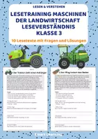 Vorschau - Stundenentwürfe - Lesetraining Landwirtschaftliche Maschinen | Leseverständnis Klasse 3 - Deckblatt
