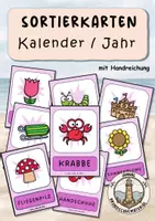 Vorschau - Präsentationen/Tafelbilder - Kalender Klasse 1 Sortierkarten - Deckblatt