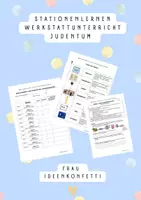 Vorschau - Stationenlernen - Stationenlernen Werstattunterricht Judentum - Deckblatt