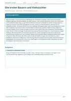 Vorschau - Arbeitsblätter - Arbeitsblatt Geschichte Klasse 5 – Die ersten Bauern und Viehzüchter - Deckblatt