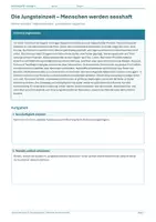 Vorschau - Arbeitsblätter - Arbeitsblatt Geschichte Klasse 5 – Die Jungsteinzeit: Menschen werden sesshaft - Deckblatt