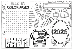 Aperçu - Feuilles d'exercices - Sous-main | rentrée | 3 modèles - Page 2
