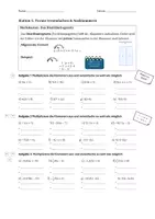 Vorschau - Arbeitsblätter - Terme und Gleichungen-Ausmultiplizieren /Ausklammern /Zusamenfassen - Deckblatt