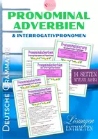 anteprima - Esercizi - Grammatica Tedesca Pronominaladverbien und Interrogativpronomen Avverbi pronominali e pronomi interrogativi QCER B1 B2 - Pagina di copertina