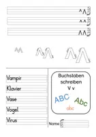 Vorschau - Arbeitsblätter - Nachfahrhefte zu den Buchstaben C c, V v, Qu qu, X x, Y y, Z z - Seite 2