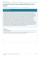 Vorschau - Arbeitsblätter - Arbeitsblatt Geschichte Klasse 7 – Christoph Kolumbus und die europäische Expansion - Deckblatt