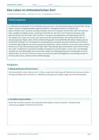 Vorschau - Arbeitsblätter - Arbeitsblatt Geschichte Klasse 7 – Das Leben im mittelalterlichen Dorf - Deckblatt
