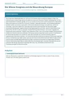 Vorschau - Arbeitsblätter - Arbeitsblatt Geschichte Klasse 8 – Wiener Kongress und Neuordnung Europas - Deckblatt