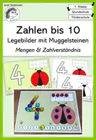 Vorschau - Arbeitsblätter - Zahlen bis 10 – Legebilder mit Muggelsteinen | Mengen, Zahlverständnis & Zahlzerlegung | 1. Klasse - Deckblatt