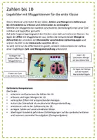 Vorschau - Arbeitsblätter - Zahlen bis 10 – Legebilder mit Muggelsteinen | Mengen, Zahlverständnis & Zahlzerlegung | 1. Klasse - Seite 1