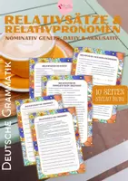anteprima - Esercizi - GRAMMATICA TEDESCA Relativsätze und Relativpronomen QCER B1 B2 - Pagina di copertina