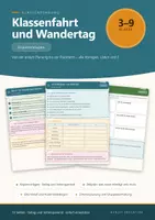 Vorschau - Merkblätter - Klassenfahrt und Wandertag - Planung & Vorlagen Kl. 3-9 - Deckblatt