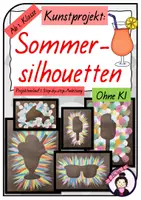 Vorschau - Stundenentwürfe - Kunst SOMMER: Sommersilhouetten - Deckblatt