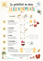 Vorschau - Mal- und Bastelvorlagen - Meine Ferienmomente | Kreativer Schreibanlass nach den Sommerferien - Seite 1