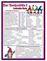 anteprima - Esercizi - GRAMMATICA TEDESCA – Congiuntivo I ed il discorso indiretto QCER A2 B1 - Pagina 1