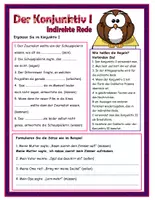 anteprima - Esercizi - GRAMMATICA TEDESCA – Congiuntivo I ed il discorso indiretto QCER A2 B1 - Pagina 3