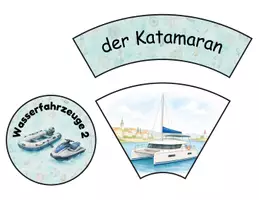 Vorschau - Anderer Materialtyp - Legekreis Wasserfahrzeuge 2 – Wort & Satz | Lesen, Wortschatz, DaZ/DaF Grundschule - Seite 2