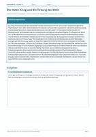 Vorschau - Arbeitsblätter - Arbeitsblatt Geschichte Klasse 10 – Kalter Krieg und Teilung der Welt - Deckblatt