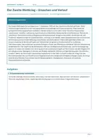 Vorschau - Arbeitsblätter - Arbeitsblatt Geschichte Klasse 10 – Zweiter Weltkrieg: Ursachen und Verlauf - Deckblatt