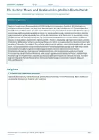 Vorschau - Arbeitsblätter - Arbeitsblatt Geschichte Klasse 10 – Berliner Mauer und geteiltes Deutschland - Deckblatt