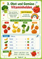 Vorschau - Arbeitsblätter - Gesunde Ernährung Grundschule – Ernährungspyramide, Lebensmittel, Frühstück, Pausenbrot, Getränke \| Sachunterricht - Seite 3