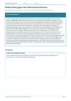 Vorschau - Arbeitsblätter - Arbeitsblatt Geschichte Klasse 10 – Widerstand gegen den Nationalsozialismus - Deckblatt
