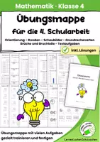 Vorschau - Arbeitsblätter - Übungsmappe zur 4. Mathematikschularbeit | ZR 1 Million, Grundrechenarten & Brüche - Seite 1
