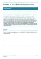 Vorschau - Arbeitsblätter - Arbeitsblatt Geschichte Klasse 11 – Europa und die Welt in der Blockkonfrontation - Deckblatt