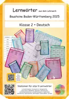 Vorschau - Stationenlernen - Lernwörter Klasse 2 Bausteine BaWü 2025 - Seite 1