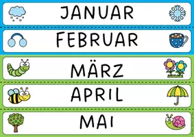 Vorschau - Arbeitsblätter - Kalender Klasse 1 - 4 Materialpaket - Seite 3