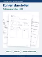 Vorschau - Test - Test · Zahlen darstellen bis 1.000 · Test A und B mit Lösungen - Deckblatt