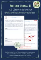 Vorschau - Arbeitsblätter - Arbeitsblatt: Stammbaum zur Mukoviszidose - Deckblatt