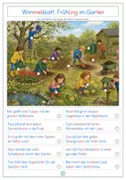 Vorschau - Arbeitsblätter - 10x Leseförderung im Frühling Wimmelbilder mit Leseaufträgen - Seite 1