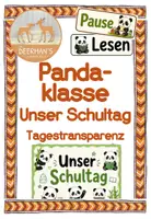 Vorschau - Poster - Panda - Unser Schultag Tagestransparenz - Deckblatt