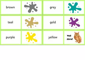Vorschau - Spiele - Domino | englische Farben | Colours in English - Seite 2