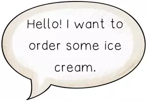 Vorschau - Arbeitsblätter - Arbeitsblätter und Tafelmaterial zum Dialog "Lets order ice cream" - Seite 1
